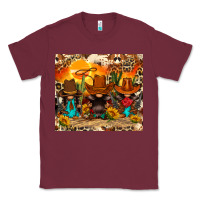 Burgundy western gnomies Classic Tee - FaDigitalArtStudio