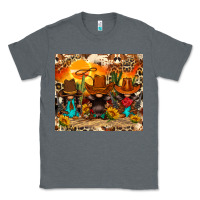 Charcoal Heather western gnomies Classic Tee - FaDigitalArtStudio