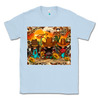 Dusty Blue western gnomies Classic Tee - FaDigitalArtStudio
