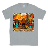 Heather Grey western gnomies Classic Tee - FaDigitalArtStudio