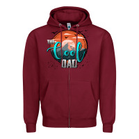 Burgundy the cool dad Zipper Hoodie - AdoDesignShop