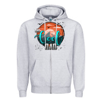 Heather Grey the cool dad Zipper Hoodie - AdoDesignShop