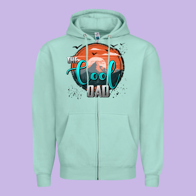 The Cool Dad Zipper Hoodie Designed By Adodesignshop