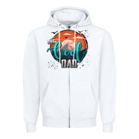 White the cool dad Zipper Hoodie - AdoDesignShop