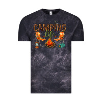 Cloud Black camping life Vintage Tee - texasbilliewilder