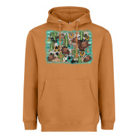 Meerkat cactus cowboy hat background Heavyweight Hoodie - AdoDesignShop