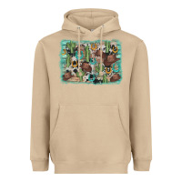 Mushroom cactus cowboy hat background Heavyweight Hoodie - AdoDesignShop