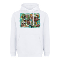 White cactus cowboy hat background Heavyweight Hoodie - AdoDesignShop