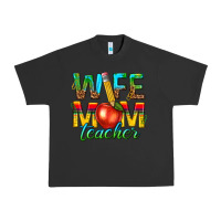 Pigment Black wife mom teacher Urban Heavy Tee - texasbilliewilder