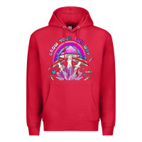Cardinal grow your own way crystal and mushroom Premium Hoodie - MaliasSmallBusiness
