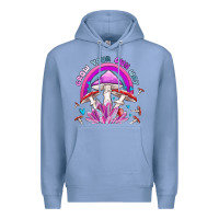 Colony Blue grow your own way crystal and mushroom Premium Hoodie - MaliasSmallBusiness