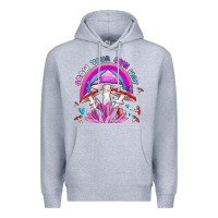 Heather Grey grow your own way crystal and mushroom Premium Hoodie - MaliasSmallBusiness