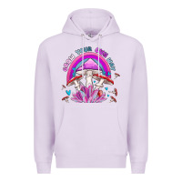 Lilac grow your own way crystal and mushroom Premium Hoodie - MaliasSmallBusiness