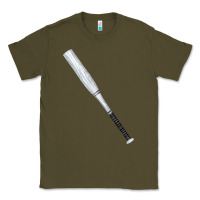 Army Green white wooden softball bat Classic Tee - FaDigitalArtStudio