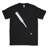 Black white wooden softball bat Classic Tee - FaDigitalArtStudio