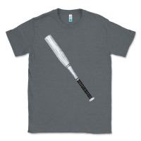 Charcoal Heather white wooden softball bat Classic Tee - FaDigitalArtStudio