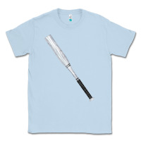 Dusty Blue white wooden softball bat Classic Tee - FaDigitalArtStudio