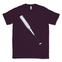 Plum white wooden softball bat Classic Tee - FaDigitalArtStudio