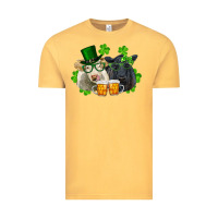 Vintage Mustard St. Patrick's Day Charolais And Black Angus Cows Vintage Tee - RanaPortraitStore