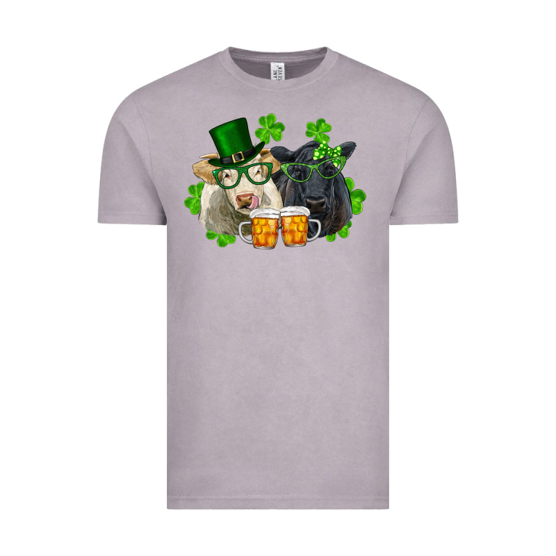 St. Patrick's Day Charolais And Black Angus Cows Vintage Tee by RanaPortraitStore | Teevron