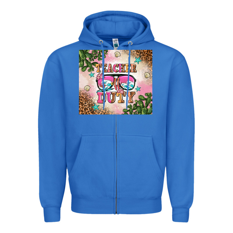 Teacher Of Duty Summer Break Zipper Hoodie by AdoDesignShop | Teevron