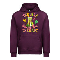 Mauve Wine tequila cheaper than therapy Urban Hoodie - LillyAllenDesigns