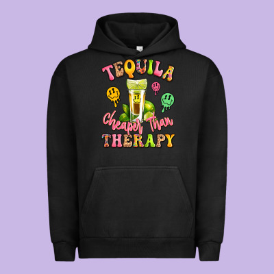 Tequila Cheaper Than Therapy Urban Hoodie Designed By Lillyallendesigns