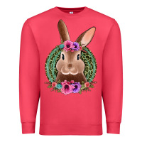 Cardinal western leopard and flowers easter bunny Premium Sweatshirt - Jasminsmagicworld