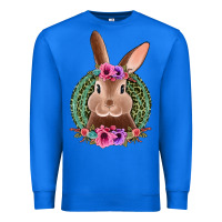True Royal western leopard and flowers easter bunny Premium Sweatshirt - Jasminsmagicworld