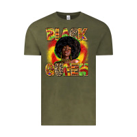 Vintage Olive black queen Vintage Tee - Zillion Design Studio