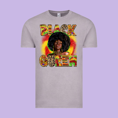 Black Queen Vintage Tee Designed By Zillion Design Studio