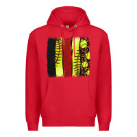 Red softball brushstroke Premium Hoodie - NancyCooperArtShop
