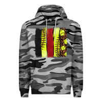 Slate Camo softball brushstroke Premium Hoodie - NancyCooperArtShop