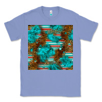Colony Blue turquoise serape leopard seamless pattern Classic Tee - BundleAndBundleShop