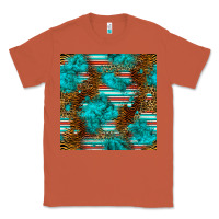 Copper turquoise serape leopard seamless pattern Classic Tee - BundleAndBundleShop
