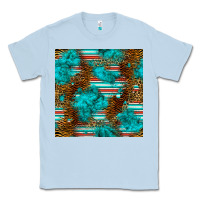 Dusty Blue turquoise serape leopard seamless pattern Classic Tee - BundleAndBundleShop
