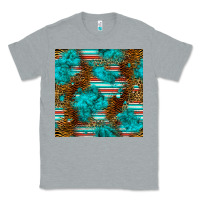 Heather Grey turquoise serape leopard seamless pattern Classic Tee - BundleAndBundleShop