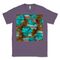 Lavender turquoise serape leopard seamless pattern Classic Tee - BundleAndBundleShop