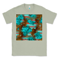 Matcha turquoise serape leopard seamless pattern Classic Tee - BundleAndBundleShop