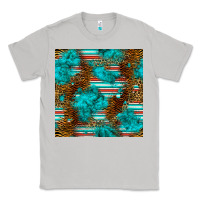Moon Dust turquoise serape leopard seamless pattern Classic Tee - BundleAndBundleShop