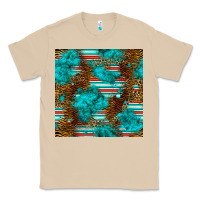Mushroom turquoise serape leopard seamless pattern Classic Tee - BundleAndBundleShop