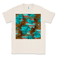 Natural turquoise serape leopard seamless pattern Classic Tee - BundleAndBundleShop