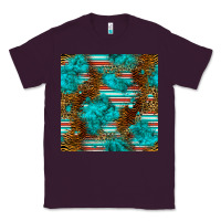 Plum turquoise serape leopard seamless pattern Classic Tee - BundleAndBundleShop