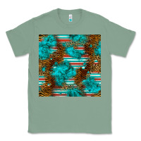 Sage turquoise serape leopard seamless pattern Classic Tee - BundleAndBundleShop
