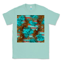 Seafoam turquoise serape leopard seamless pattern Classic Tee - BundleAndBundleShop