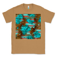 Toasted Coconut turquoise serape leopard seamless pattern Classic Tee - BundleAndBundleShop