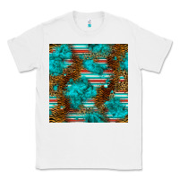 White turquoise serape leopard seamless pattern Classic Tee - BundleAndBundleShop