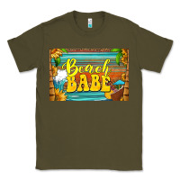 Army Green beach babe skinny metal can holder Classic Tee - HRA Design Shop