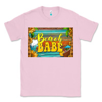 Bubblegum Pink beach babe skinny metal can holder Classic Tee - HRA Design Shop