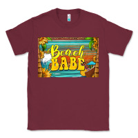 Burgundy beach babe skinny metal can holder Classic Tee - HRA Design Shop